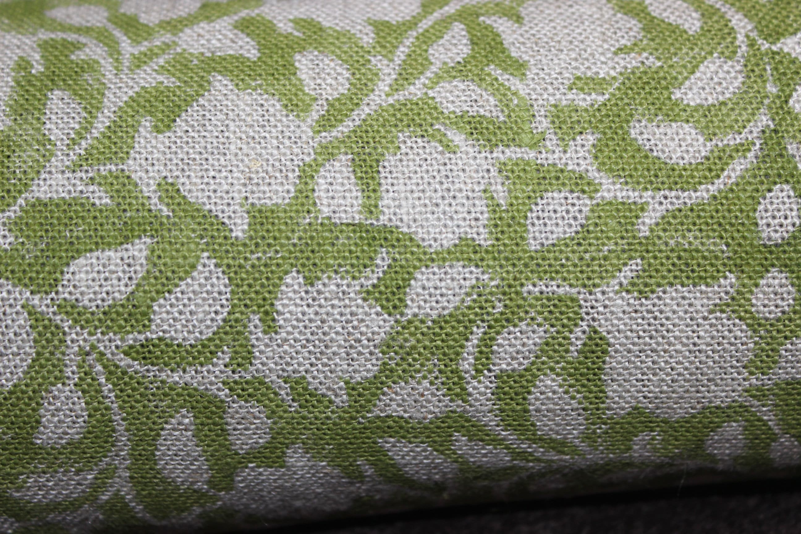 Block Print Linen Fabric, Pushpsahita Green Fabric, Handblock Print, Cushion Cover, Upholstery, Floral Print Fabric Home Decor