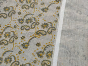 Jonk  Indian Hand Block Print Fabric By Yard, 100 % Linen Fabric For Hand Block Pillow Covers,Sewing, Crafting, Upholster