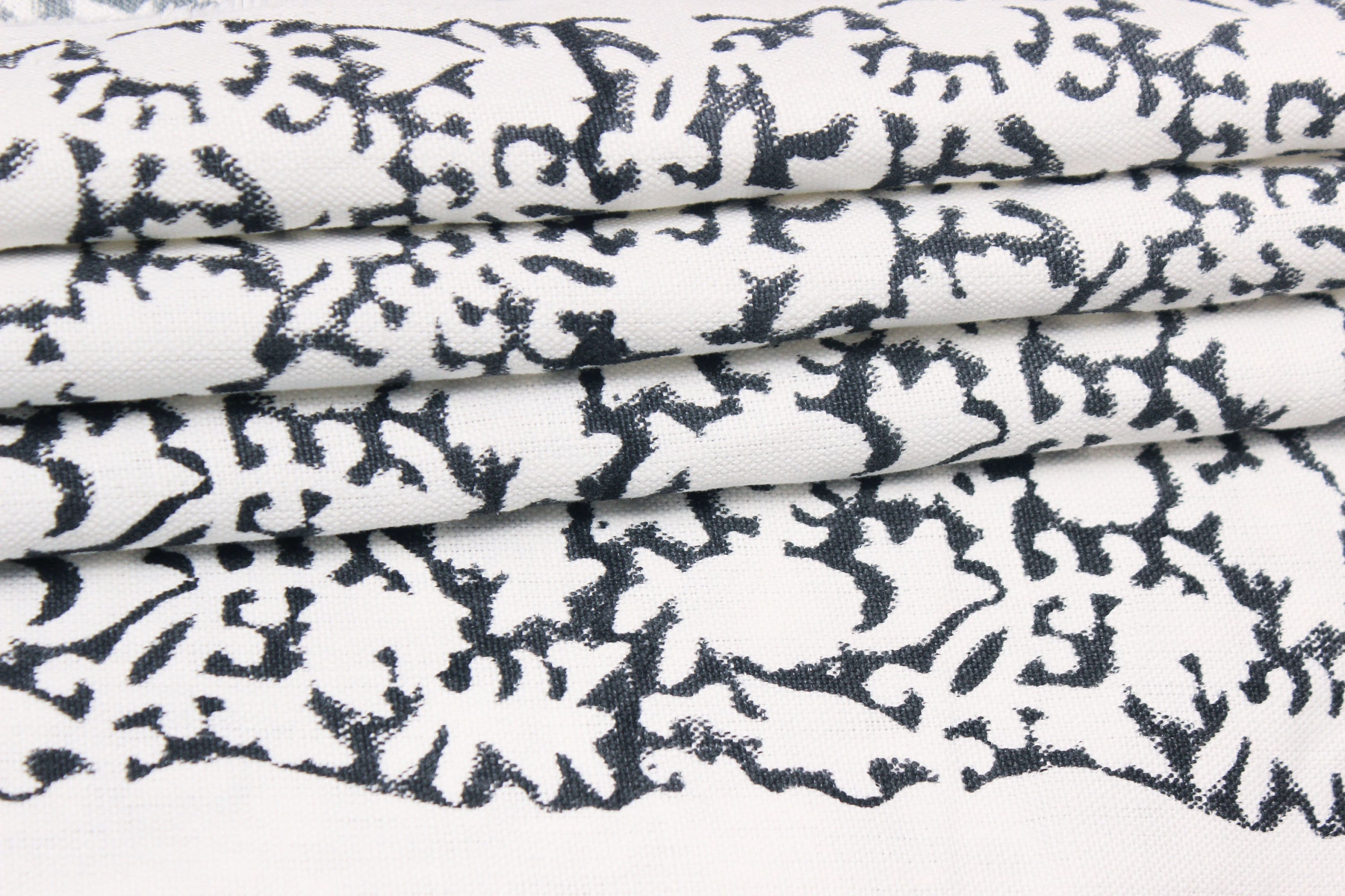 Block Print Linen Fabric, Kiskindha  Handblock Fabric, Block Print Linen Fabric By The Yard, Heavy Linen, Designer Cushion Cover Fabric