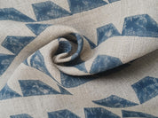 Guru Shikher Fabric  Indian Handloom, Natural Heavy Geometric Fabric, Block Print Linen, Pillow Covers, Upholstery