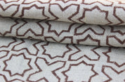 Crossword  Block Print Fabric, Fabric By The Yards, Handloom Upholstery Fabric, Block Printed Decorative Pillow
