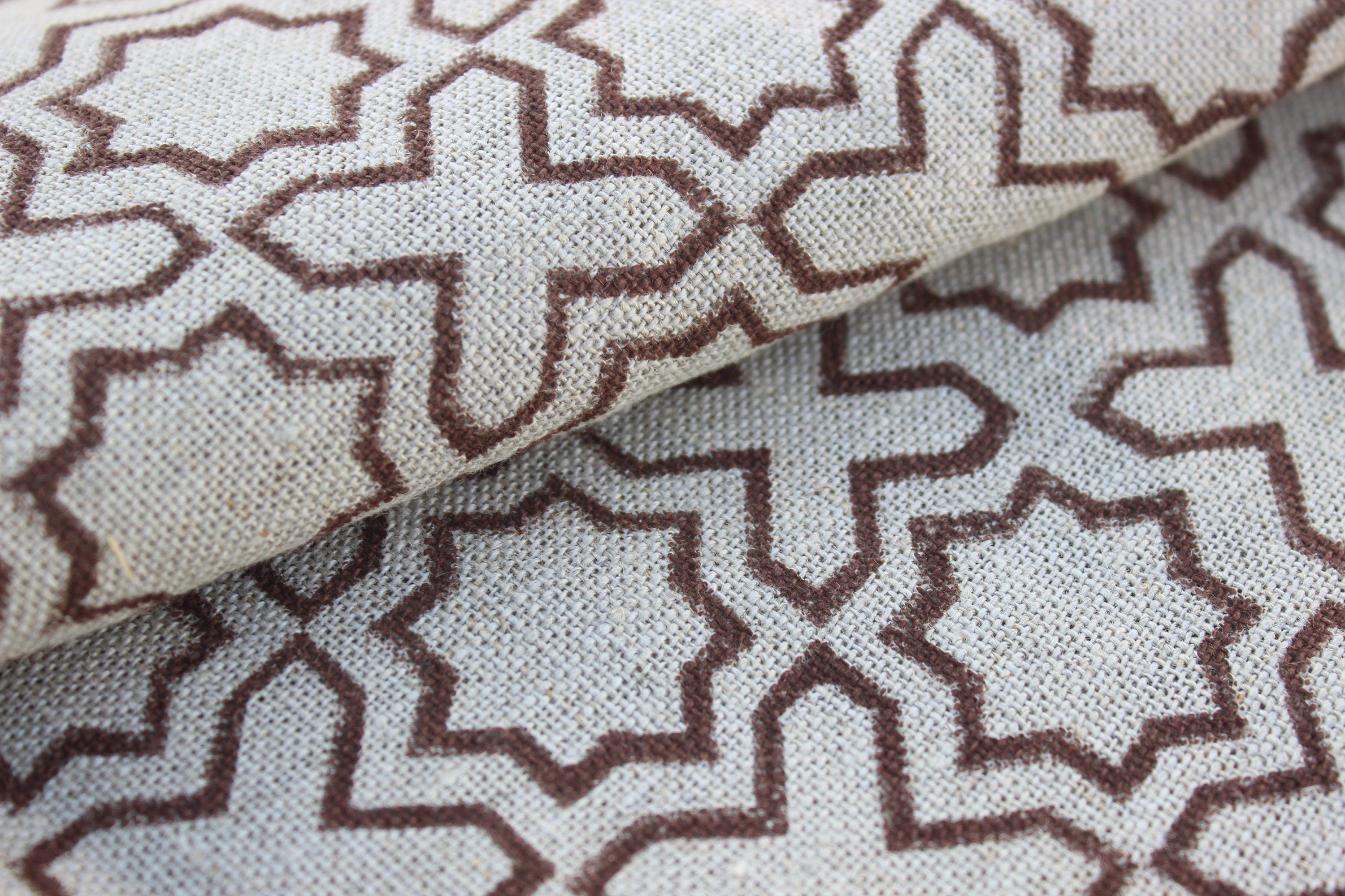 Crossword  Block Print Fabric, Fabric By The Yards, Handloom Upholstery Fabric, Block Printed Decorative Pillow