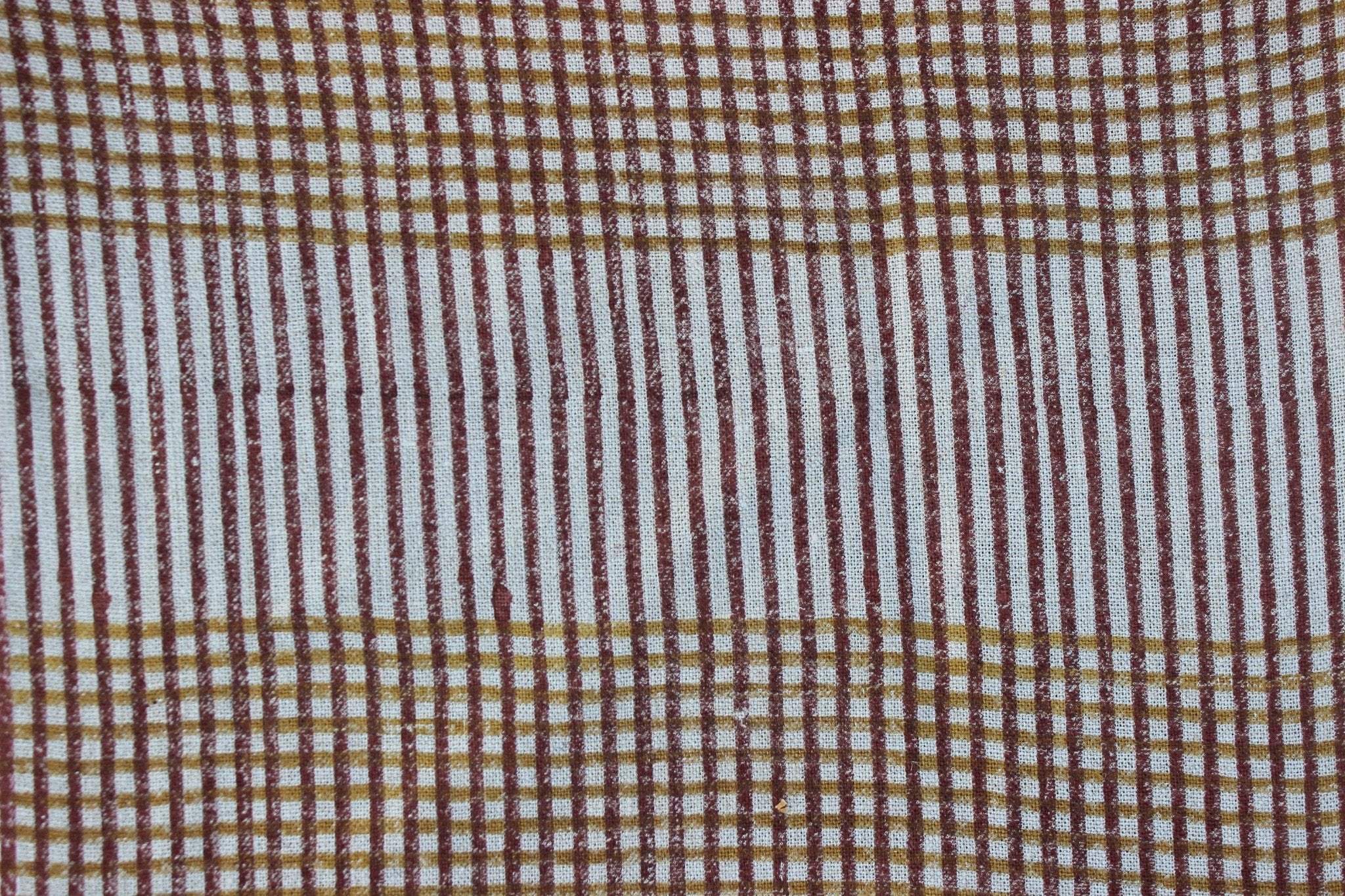 Amayra Mustard  Block Print Check Fabric,Heavy Linen Fabric, Wide Fabric By The Yard, Fabric Make Cushion Covers,Curtains,Tablecloth 