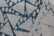 Block Print Linen Fabric, Triangle Zoom  Block Print Fabric, Triangle & Dot Pattern, Natural Linen Cloth, Block Print Textile, Sewing  Upholstery Material