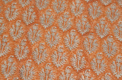 Block Print Linen Fabric, Neel Gagan Floral Block Print Linen Fabric, Fabric For Pillow Cover Making, Heavy Weight Upholstery Fabric