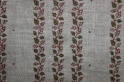 Block Print Linen Fabric, Rakhiphool  Hand Block Printed Fabric, Linen Fabric, Indian Fabric, Fabric By Yard, Block Printed Linen Pillow Covers
