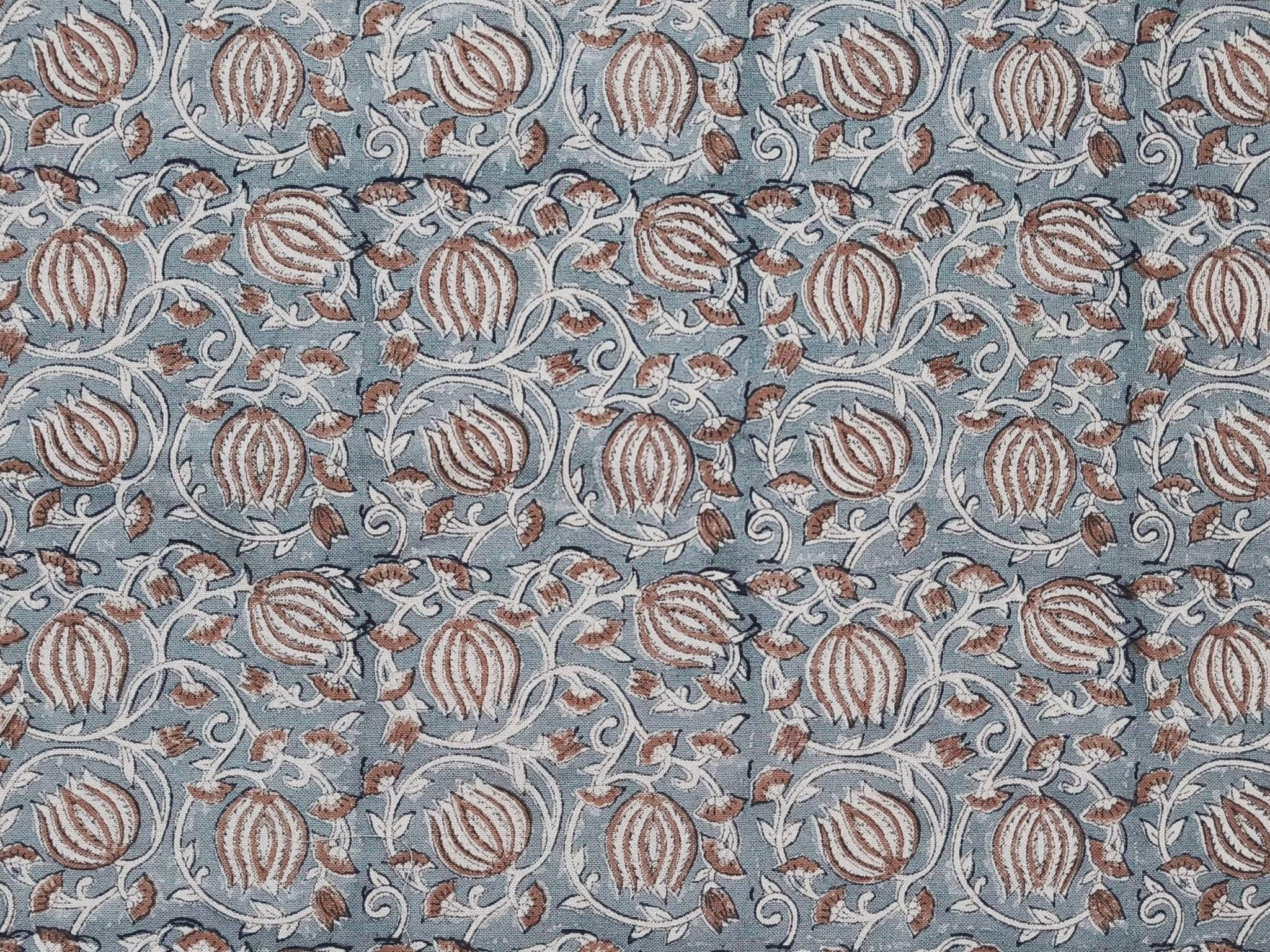 6 Kamal Unique Block Print Patterned Linen Flax Fabric  Decorative Fabric By The Yard  Pillow Cases & Cushion Cover