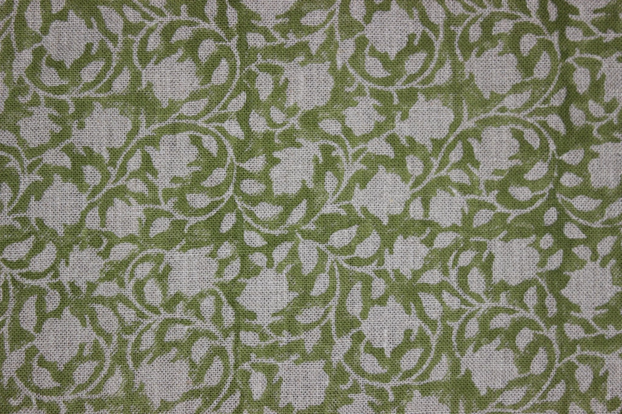 AMRITVELA GREEN Fabric , HandBlock print , Cushion Cover , Upholstery , Floral Print Fabric Home Decor