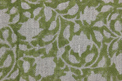 AMRITVELA GREEN Fabric , HandBlock print , Cushion Cover , Upholstery , Floral Print Fabric Home Decor