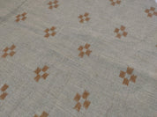 Barfi  Block Print Linen Fabric By The Yard, Grey Natural Vegetable Dye 100% Linen  Weight Fabric, Indian Fabric, Geometric Dots Print