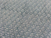 Gulmohar  Heavy Weight Thick Linen  Pure Linen By The Yard  Cushion Fabric  Best Selling  Blue Grey Floral Upholstery  Hand Block