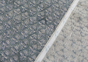 Gulmohar  Heavy Weight Thick Linen  Pure Linen By The Yard  Cushion Fabric  Best Selling  Blue Grey Floral Upholstery  Hand Block