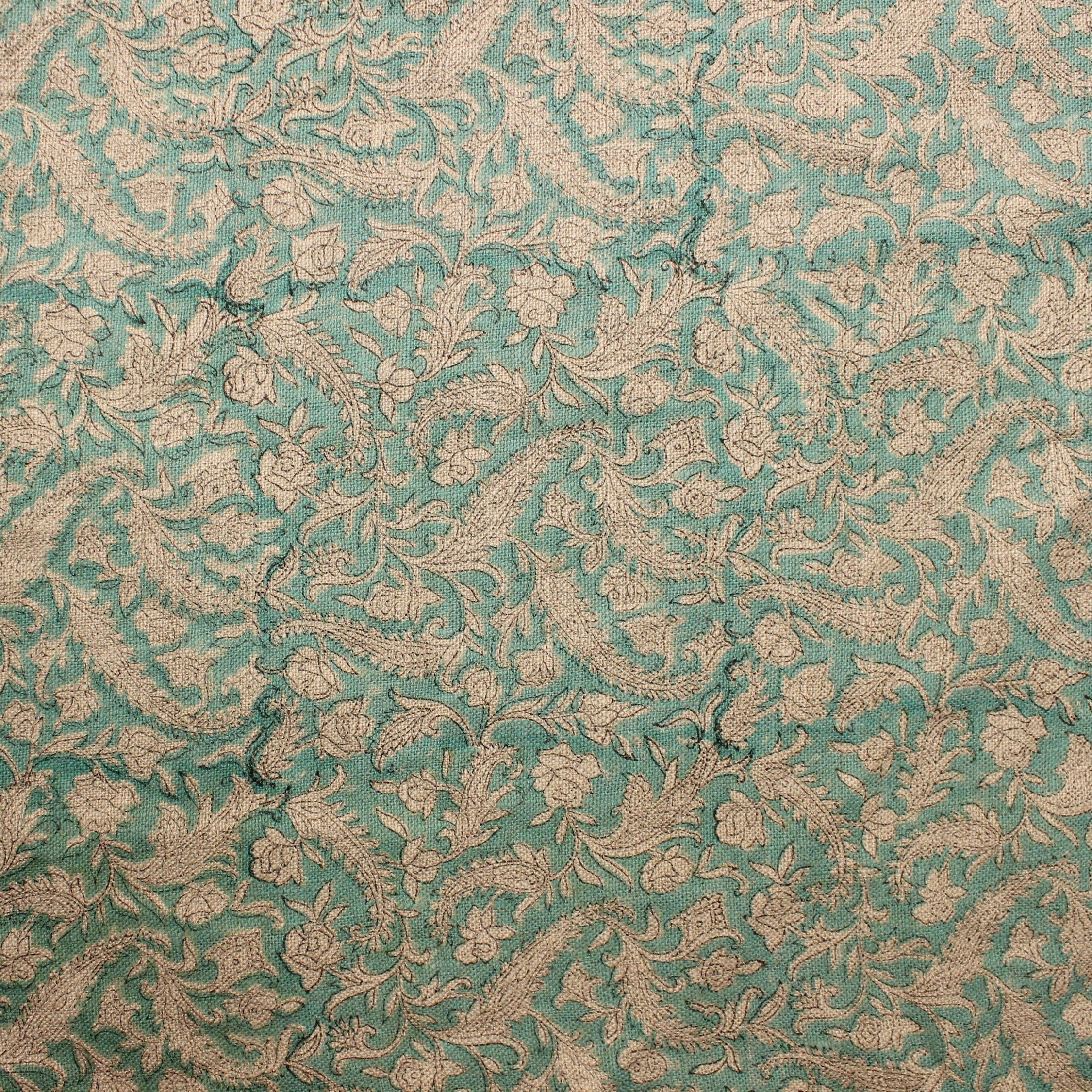 Blackforest Block Printed Linen Fabric, Block Print Upholstery Fabric, Indian Block Print, Block Printed Cushion Covers