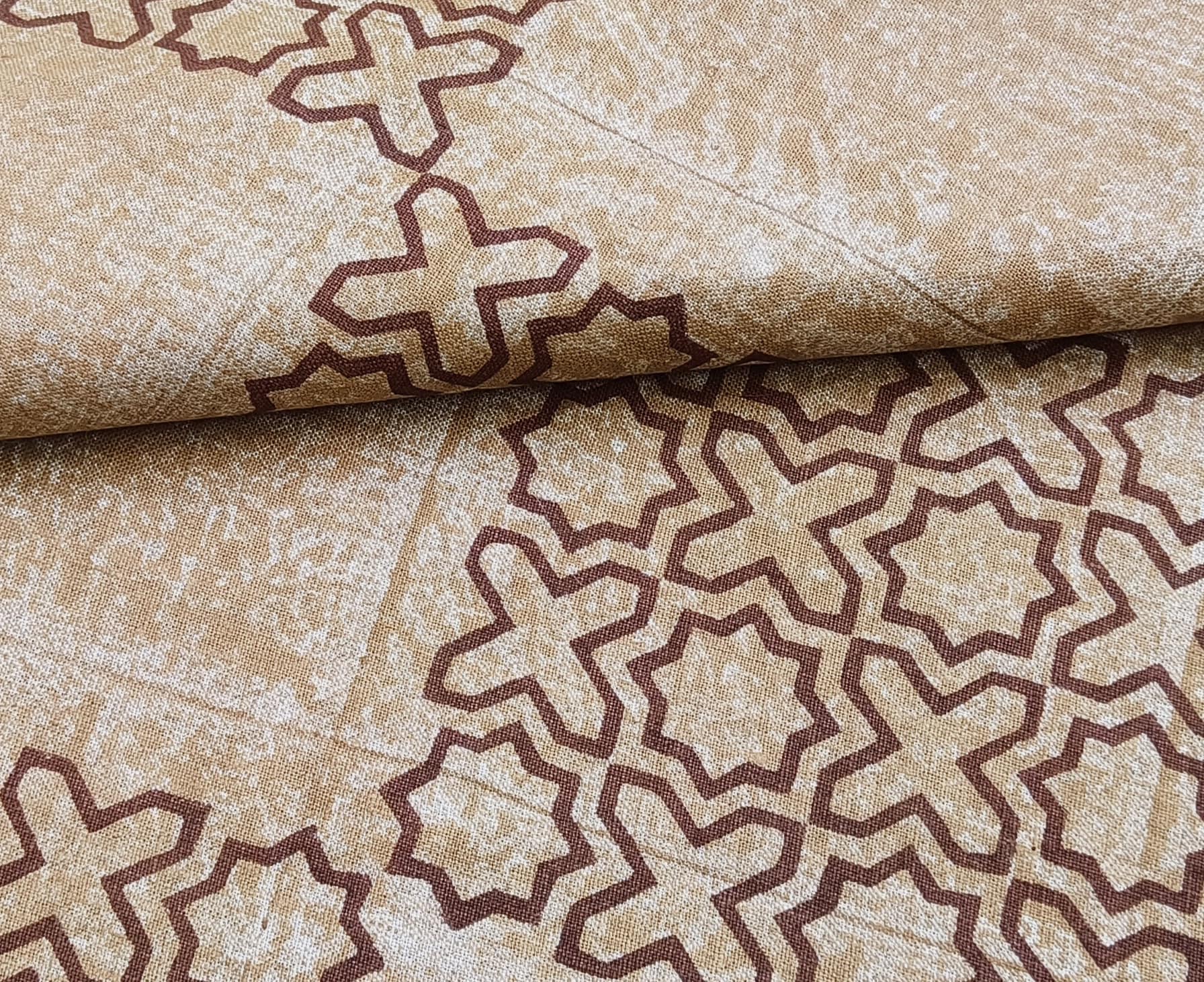 Block Print Linen Fabric, Xoxo Brown Block Print Fabric, Hand Blocked Upholstery Fabric, Linen Print Fabric Pillow Covers, Indian Handloom Linen Fabric