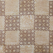 Block Print Linen Fabric, Xoxo Brown Block Print Fabric, Hand Blocked Upholstery Fabric, Linen Print Fabric Pillow Covers, Indian Handloom Linen Fabric