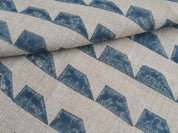 Guru Shikher Fabric  Indian Handloom, Natural Heavy Geometric Fabric, Block Print Linen, Pillow Covers, Upholstery
