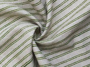 Geometrical Lines  Green Block Print Fabric, Indian Fabric, Stripe Heavy Linen Fabric, Upholstery Striped, Hand Blocked Cushion Throw 
