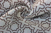 Crossword  Block Print Fabric, Fabric By The Yards, Handloom Upholstery Fabric, Block Printed Decorative Pillow