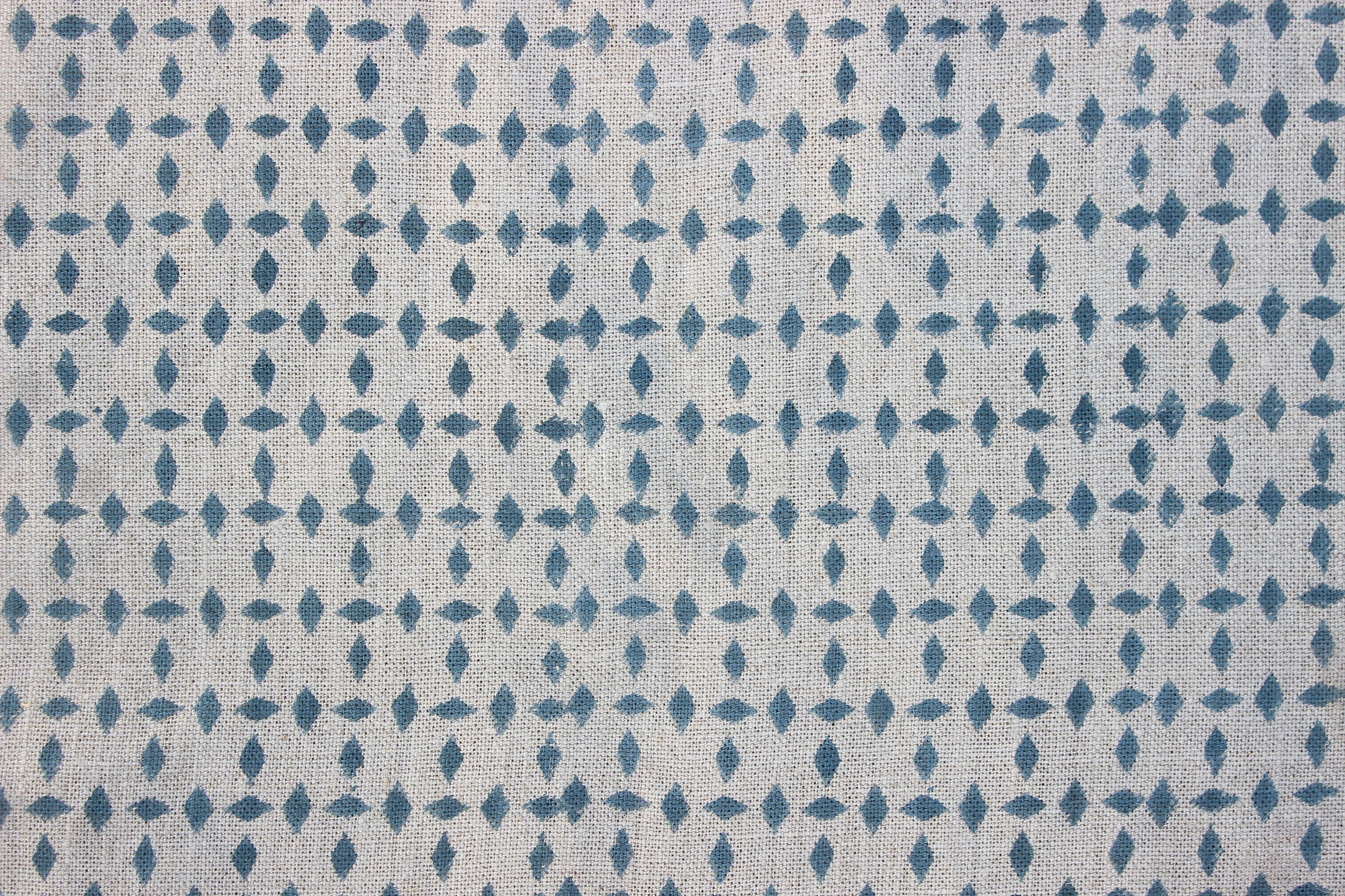 Doozy  Block Print Fabric, Geometric Pillow Cover Making Fabric, Linen Hand Blocked, Home Decor, Floral Print