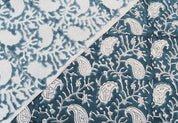 Block Print Linen Fabric, Kerry Jaal  Best Home Decor Linen, Summe Floral Pattern Hand Block Print Running Fabricnatural Fiber Fabric  Sold By The Yard, Upholstery