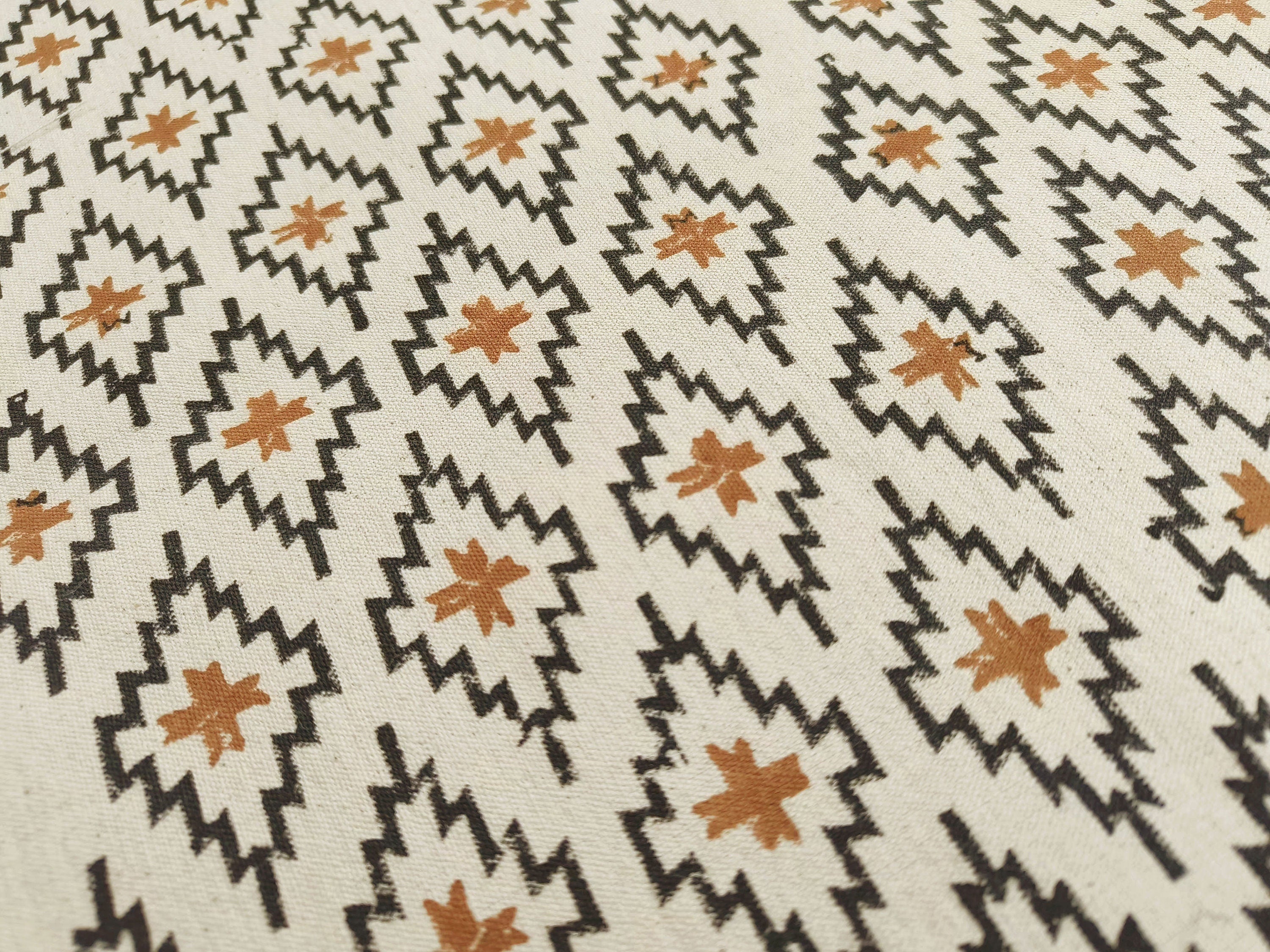 Linen Fabric, Pukhraj, Block Print, Fabric By Yard, Indian Handloom Fabric, Home Décor