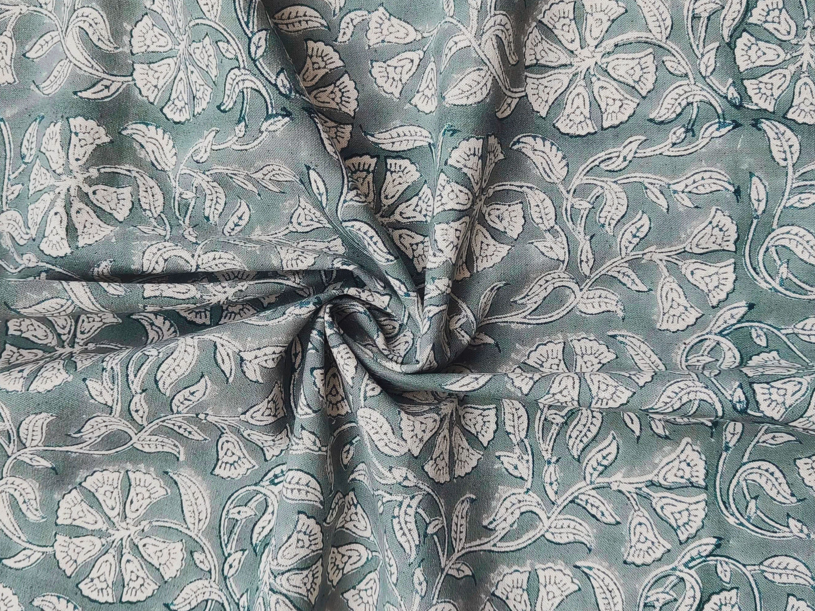 Block Print Linen Fabric, Rudraksha Thick Handloom Linen, Most Popular Indian Block Print For Pillow Cases, Upholstery And Home Decor
