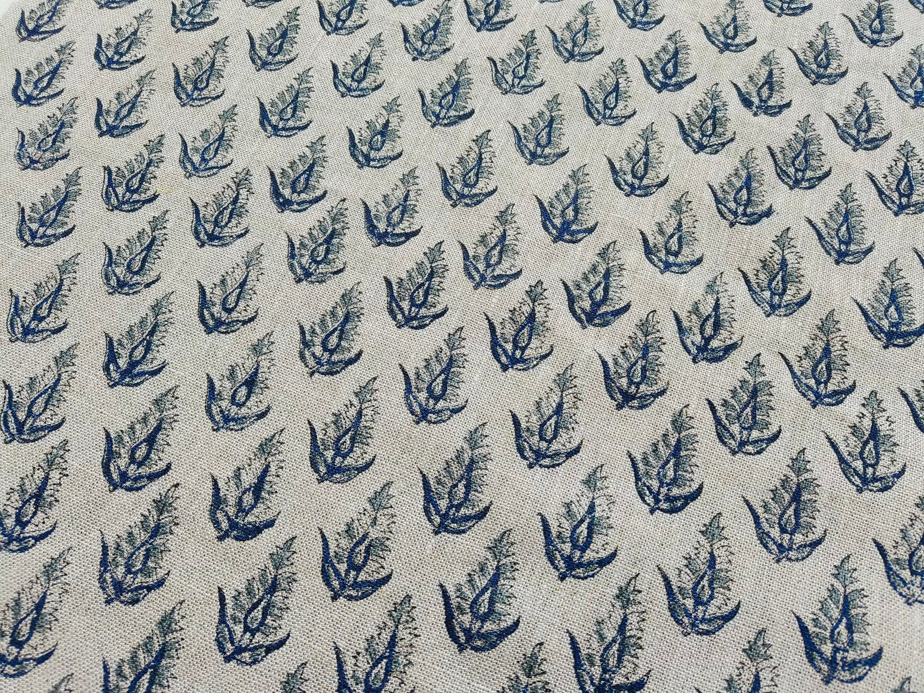 Kanak Buti  Best Fabric For Cushion Cover Heavy Weight Linen Natural Linen By The Yard  Home Decor Fabric  Hand Block Print Fabric