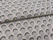 Juju Flower  Floral Block Print Sofa Upholstery, Chair Upholstery Fabric, Indian Craft Linen Fabric, Waterproof Outdoor Upholstery Fabric