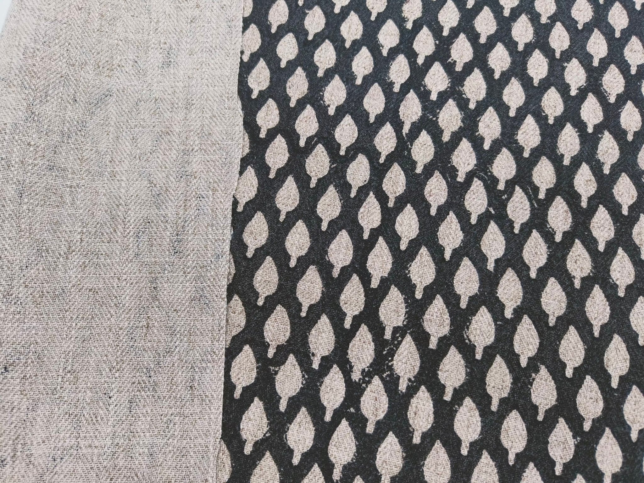 Linen Fabric, Khushbu, Block Print, Fabric By Yard, Indian Handloom Fabric, Home Décor