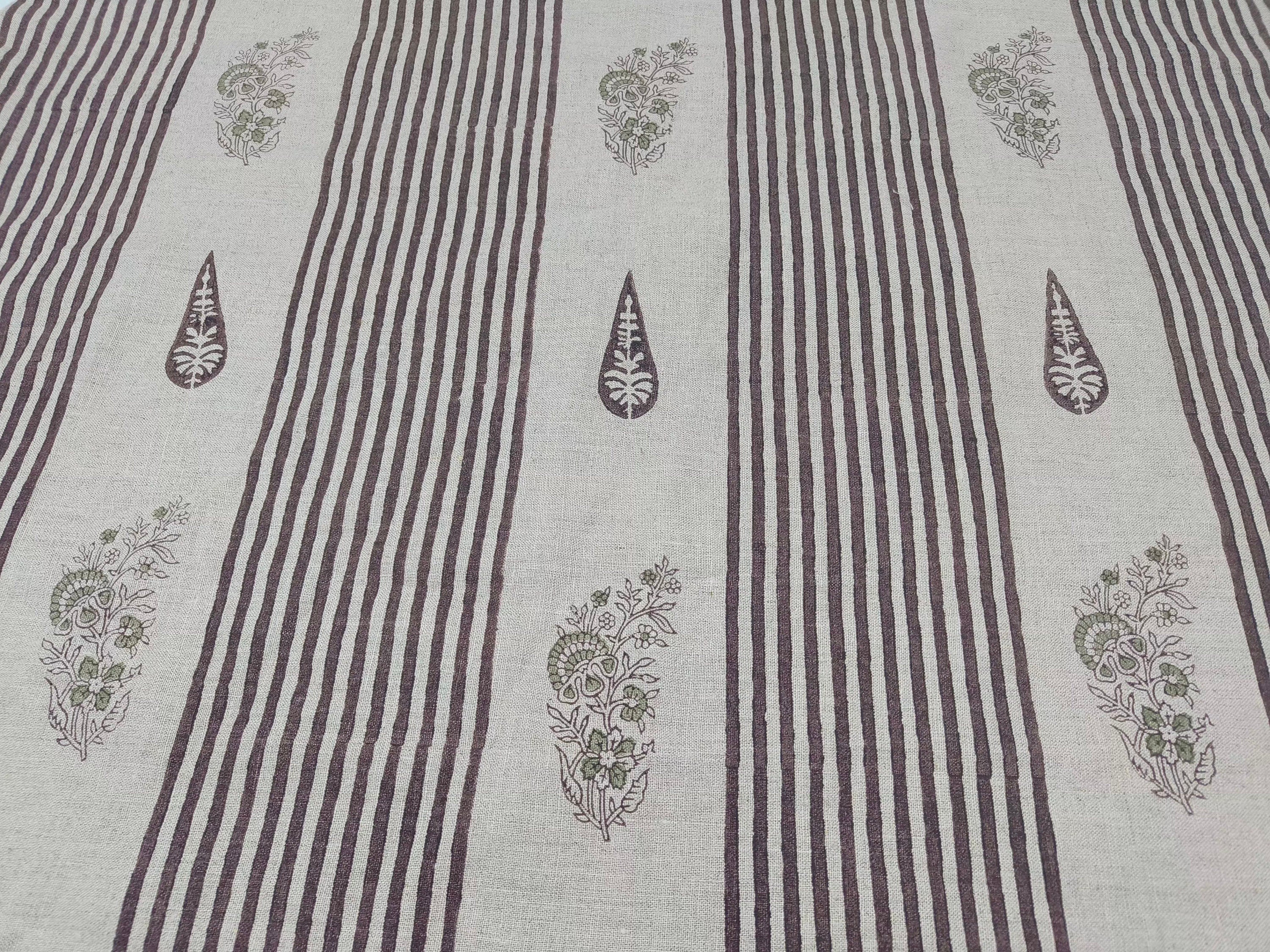 Block Print Linen Fabric, Urban Flag  Merlot Wine Color Dual Pattern Block Print Linen Fabric, Latest Pattern For Stylish Cushion And Pillow, Lining Pattern Fabric