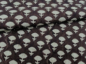 Jadi Buti Upholstery Block Print Linen Floral Fabric, Sofa Chair Upholstery, Outdoor Farmhouse Fabric, Modern Home Decor