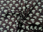 Jadi Buti Upholstery Block Print Linen Floral Fabric, Sofa Chair Upholstery, Outdoor Farmhouse Fabric, Modern Home Decor