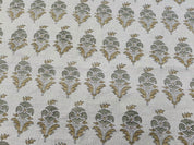 Linen Fabric, Mor Mukut, Block Print, Fabric By Yard, Indian Handloom Fabric, Home Décor