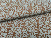 Linen Fabric, Nidhi Van, Block Print, Fabric By Yard, Indian Handloom Fabric, Home Décor