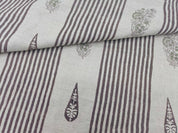 Block Print Linen Fabric, Urban Flag  Merlot Wine Color Dual Pattern Block Print Linen Fabric, Latest Pattern For Stylish Cushion And Pillow, Lining Pattern Fabric