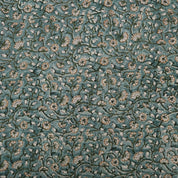 Himachal Dark  Floral Block Print Linen Fabric, Also Cotton By The Yard Fabric, Cushion Pillow Upholstery Fabric, Home Decor