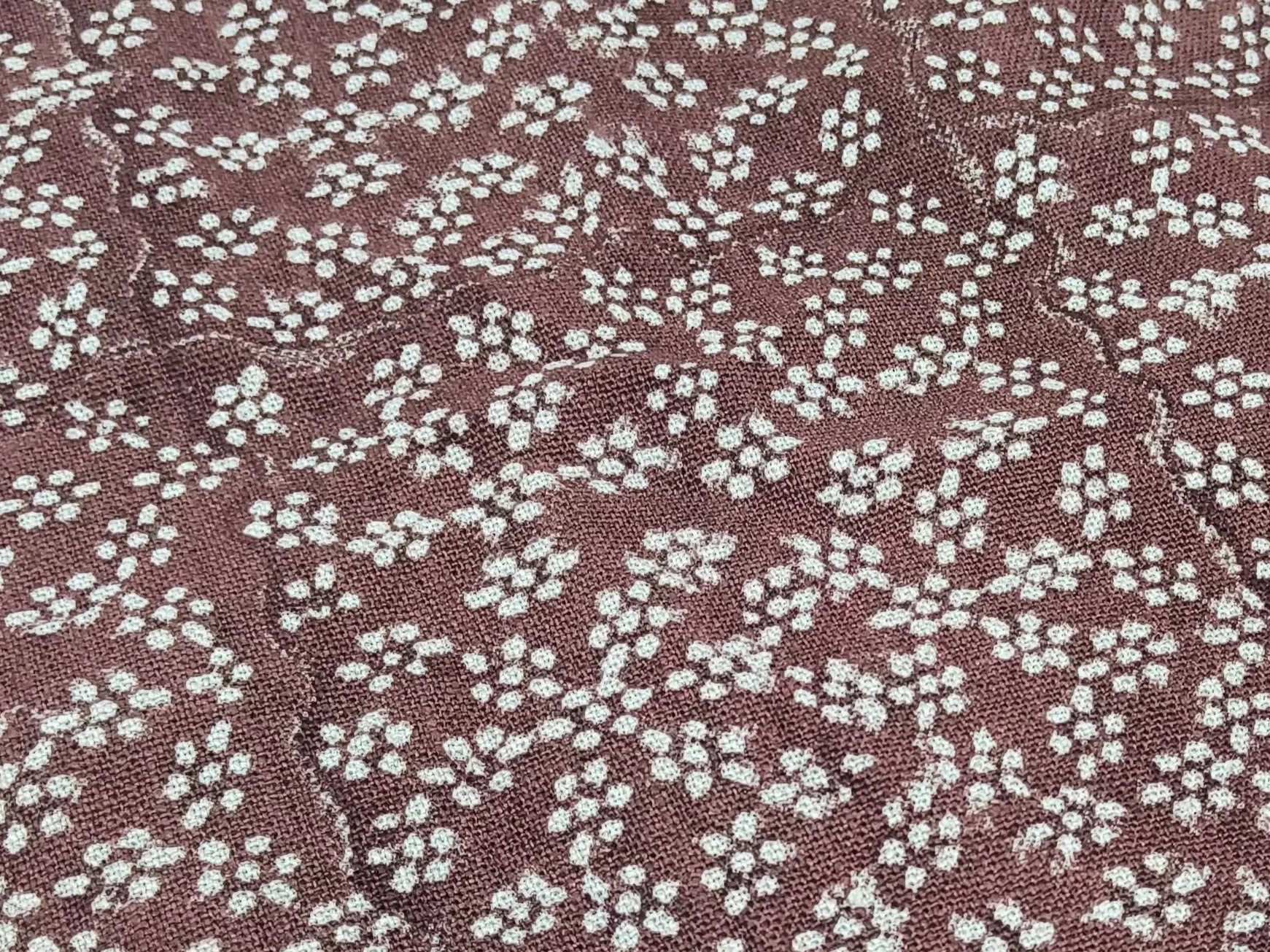 Thick linen 58" Wide, Black Floral Hand block Linen Pillow Cover, Indian Upholstery Fabric Cushion Cover, Table Cloth - BIJHNI