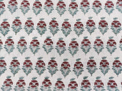 Linen Fabric, Mor Mukut, Block Print, Fabric By Yard, Indian Handloom Fabric, Home Décor
