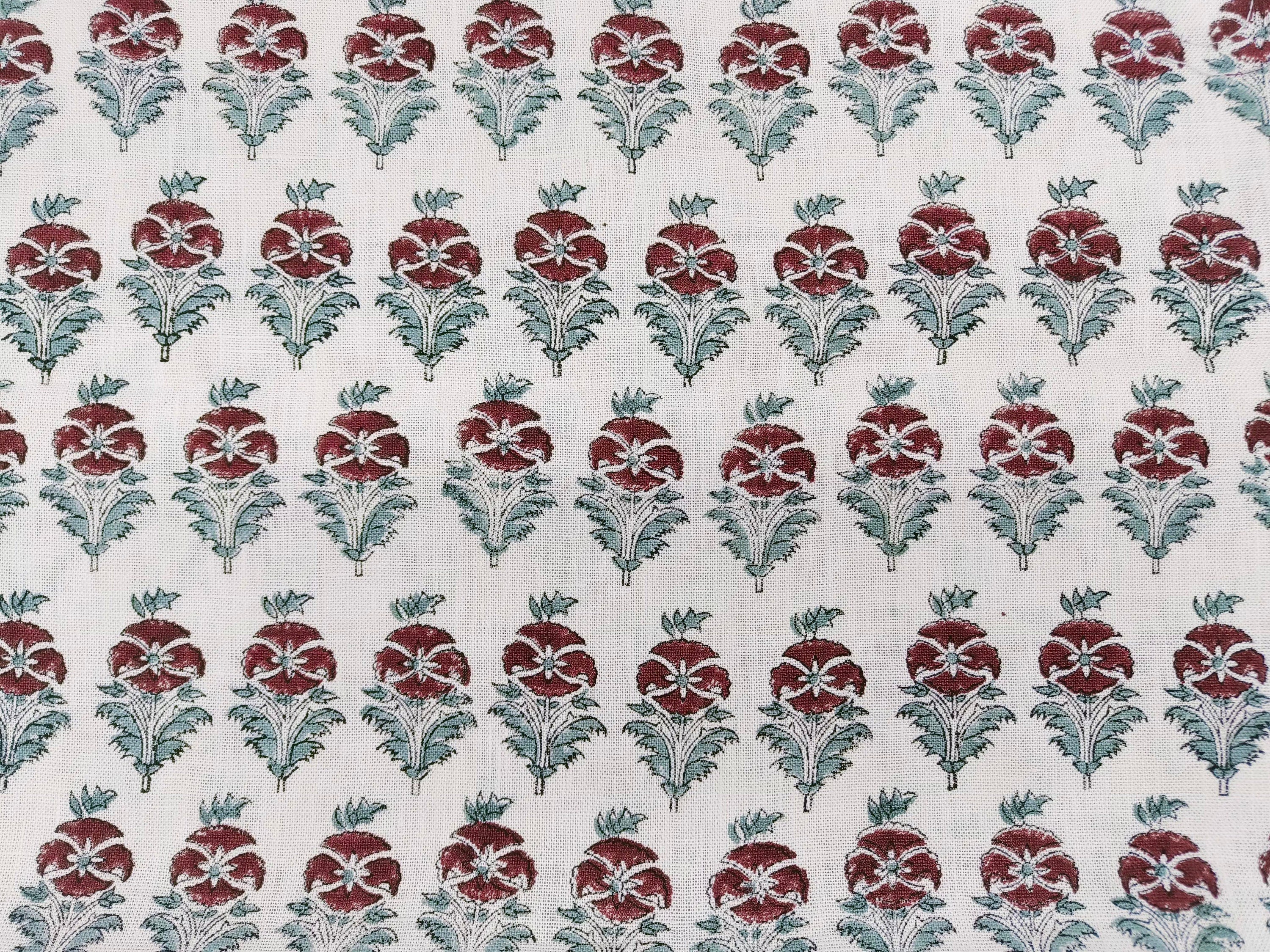 Linen Fabric, Mor Mukut, Block Print, Fabric By Yard, Indian Handloom Fabric, Home Décor