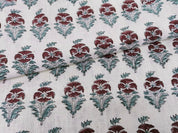 Linen Fabric, Mor Mukut, Block Print, Fabric By Yard, Indian Handloom Fabric, Home Décor