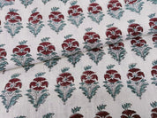 Linen Fabric, Mor Mukut, Block Print, Fabric By Yard, Indian Handloom Fabric, Home Décor
