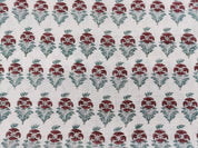 Linen Fabric, Mor Mukut, Block Print, Fabric By Yard, Indian Handloom Fabric, Home Décor