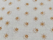 Happy Bloom  Hand Block Print Pure Linen Fabric  Upholstery Fabric By The Yard  Handmade Floral Block Print