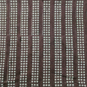 Block Print Linen Fabric, Rubik'S Cube  Chocolate Brown Geometric Block Print Linen Fabric, Also On Cotton Fabric By The Yard, Modern Home Decor  Fabric