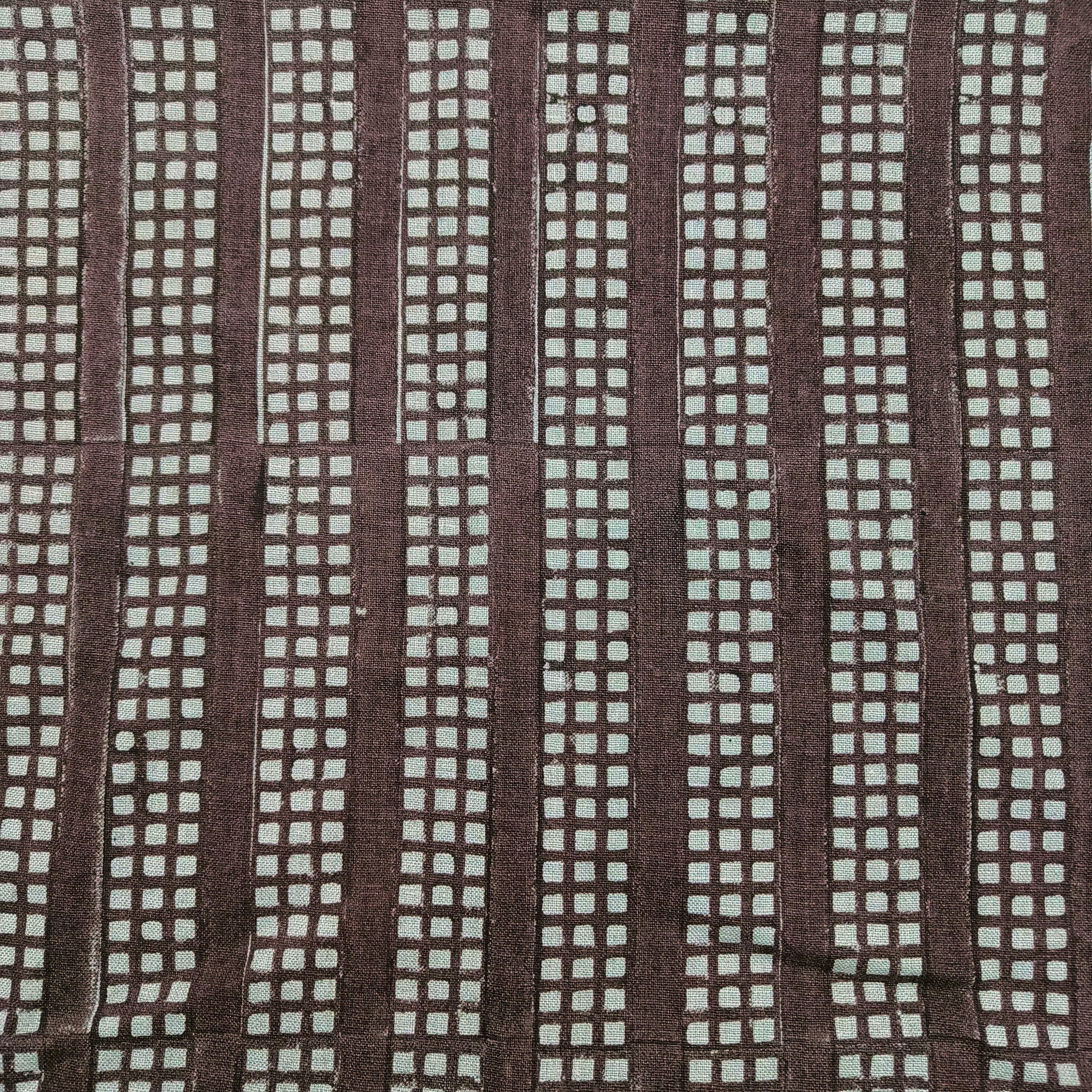 Block Print Linen Fabric, Rubik'S Cube  Chocolate Brown Geometric Block Print Linen Fabric, Also On Cotton Fabric By The Yard, Modern Home Decor  Fabric