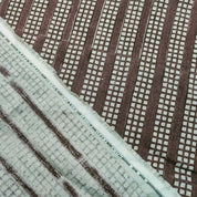 Block Print Linen Fabric, Rubik'S Cube  Chocolate Brown Geometric Block Print Linen Fabric, Also On Cotton Fabric By The Yard, Modern Home Decor  Fabric