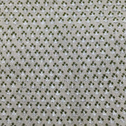 Block Print Linen Fabric, Keseria Green  Linen Hand Block Print  Floral Green And White Color  Heavy Handloom Indian Linen   58"Wide Thick Linen Running Fabric
