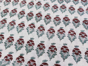 Linen Fabric, Mor Mukut, Block Print, Fabric By Yard, Indian Handloom Fabric, Home Décor