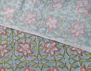 CHUDAMANI, block print linen fabric, Indian print, fabric by yard, sewing fabric, pure linen, floral fabric linen fabric