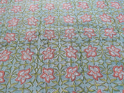 CHUDAMANI, block print linen fabric, Indian print, fabric by yard, sewing fabric, pure linen, floral fabric linen fabric